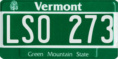 VT license plate LSO273