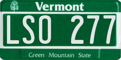 VT license plate LSO277