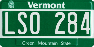 VT license plate LSO284