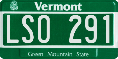 VT license plate LSO291