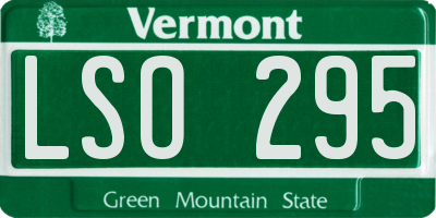 VT license plate LSO295