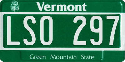 VT license plate LSO297
