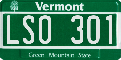 VT license plate LSO301