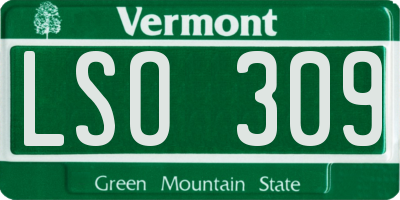 VT license plate LSO309