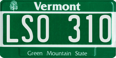 VT license plate LSO310