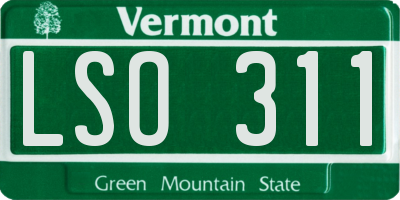VT license plate LSO311