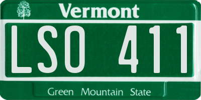 VT license plate LSO411