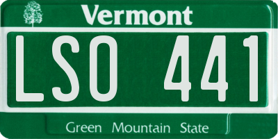 VT license plate LSO441