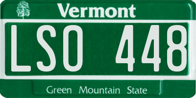 VT license plate LSO448