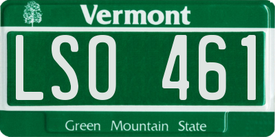 VT license plate LSO461