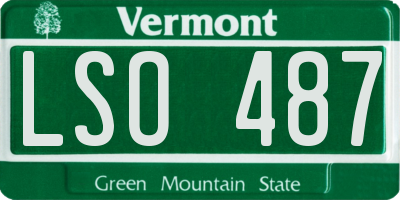 VT license plate LSO487