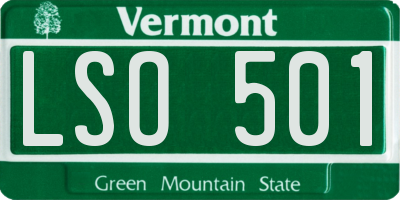 VT license plate LSO501