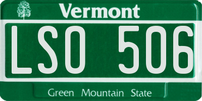 VT license plate LSO506