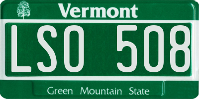 VT license plate LSO508