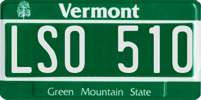 VT license plate LSO510