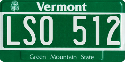 VT license plate LSO512