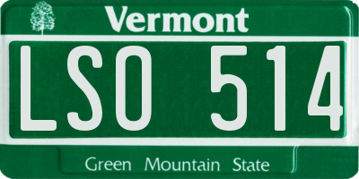 VT license plate LSO514