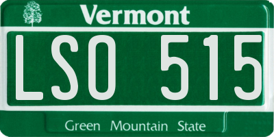 VT license plate LSO515