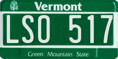 VT license plate LSO517