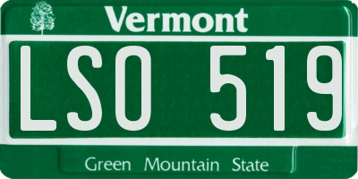 VT license plate LSO519
