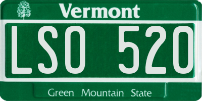 VT license plate LSO520