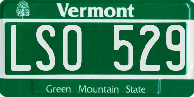 VT license plate LSO529