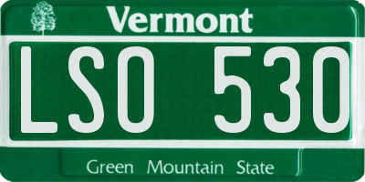 VT license plate LSO530