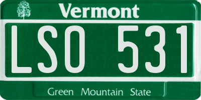 VT license plate LSO531