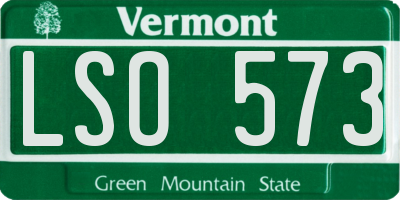 VT license plate LSO573