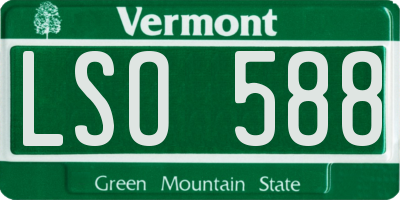 VT license plate LSO588