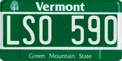 VT license plate LSO590
