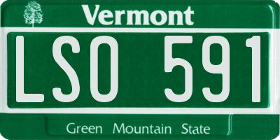 VT license plate LSO591
