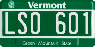 VT license plate LSO601