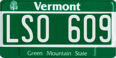 VT license plate LSO609