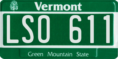 VT license plate LSO611