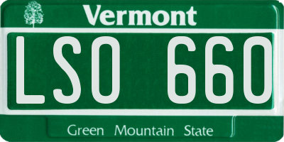 VT license plate LSO660