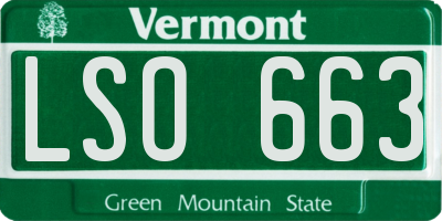 VT license plate LSO663