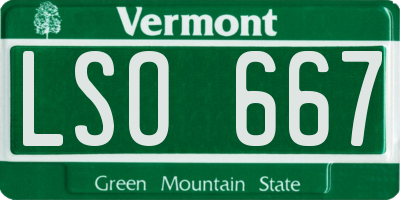 VT license plate LSO667