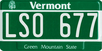 VT license plate LSO677