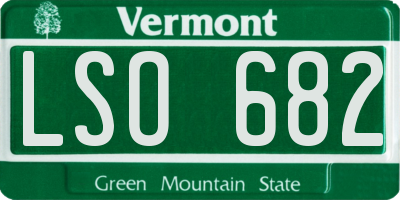 VT license plate LSO682
