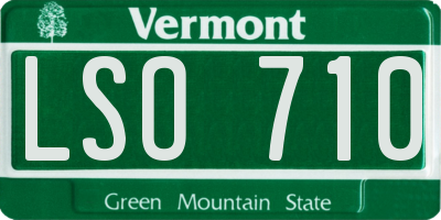 VT license plate LSO710
