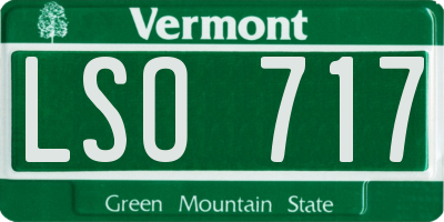 VT license plate LSO717