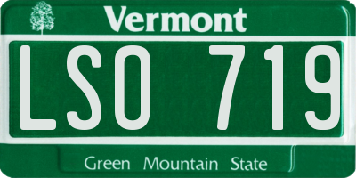 VT license plate LSO719