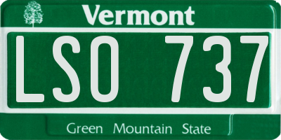 VT license plate LSO737