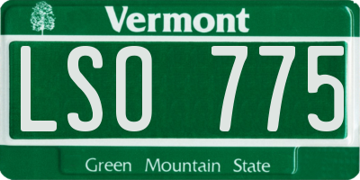 VT license plate LSO775
