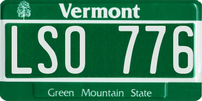 VT license plate LSO776