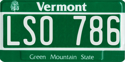 VT license plate LSO786
