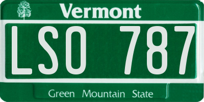 VT license plate LSO787