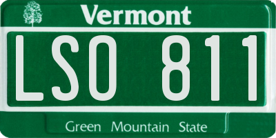 VT license plate LSO811