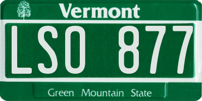 VT license plate LSO877